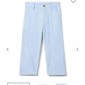 Janie and Jack boys light blue seersucker pants